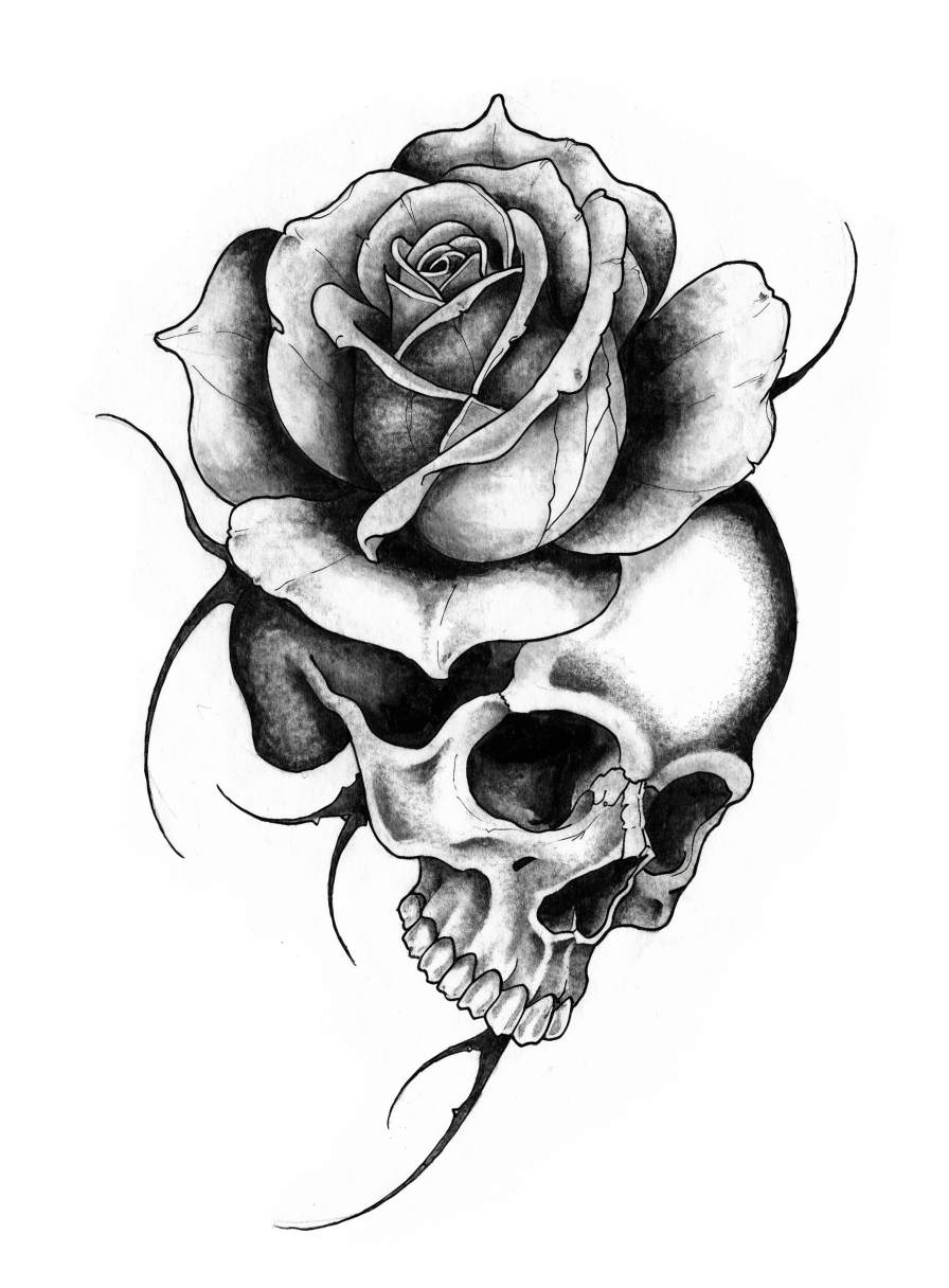Style reference illustration — not a tattoo by Sumi. / 스타일 참고용 일러스트 — Sumi의 실제 작업물이 아닙니다.